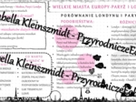 Sketchnotka - notatka „Wielkie miasta Europy-Paryż i Londyn” wykonana w power point do edycji. Geografia 6; „Środowisko przyrodnicze i ludność Europy”