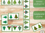 Domino podłogowe -świąteczne choinki