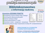 Dziennik praktyk BIBLIOTEKOZNAWSTWO Z INFORMACJĄ NAUKOWĄ