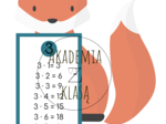 ZWIERZAKI MNOŻNIAKI - PLANSZE EDUKACYJNE Z TABLICZKĄ MNOŻENIA (OD 1 DO 10)