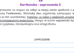 Zaproszenie 3 - kartkówka, egzamin ósmoklasisty