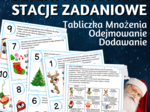 DETEKTYWISTYCZNE STACJE ZADANIOWE - dodawanie, odejmowanie, tabliczka mnożenie, mnożenie, dzielenie, klasa 3, 4, 5, 6, Boże Narodzenie, Święta, Mikołajki, Adwent, ferie, zima, powrót do szkoły, zagadki, łamigłówki,
