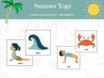 Summer Yoga for Kids - Memory Game - Letnia Joga dla dzieci - Gra - Karty Edukacyjne - ruch - 2 wersje językowe - angielski - polski