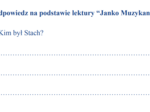 Janko Muzykant + czytanie ze zrozumieniem.