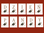 DZIEŃ PANDY – girlanda – napis – gazetka – wersja 4