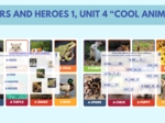 STARS AND HEROES 1 UNIT 4 - COOL ANIMALS, Flashcards & exercises