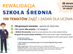 REWALIDACJA Szkoła średnia 100 gotowych wpisów do dziennika i zadań dla ucznia + BONUS