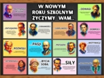 W nowym roku szkolnym życzymy Wam... zestaw materiałów edukacyjnych (gazetka + scenariusz)
