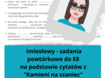Imiesłowy - powtórka do E8 (infografika i zestaw zadań)
