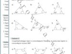 Miary kątów w trójkątach i czworokątach - karta pracy