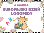 Gazetka na Europejski Dzień Logopedy - nowoczesna, kawaii.