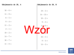 Odejmowanie do 20 | matematyka | 26 kolumn