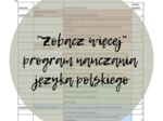 Program własny "Zobacz więcej"