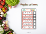Veggie patterns - karta pracy. CLIL. WARZYWA - VEGETABLES