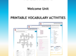 Together 6 Welcome Unit Vocabulary Acitvities