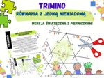 Równania z jedną niewiadomą - układanka TRIMINO