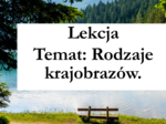 klasa 4 - Co to jest krajobraz? - prezentacja