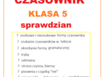 Czasownik - klasa 5 - sprawdzian
