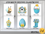 DEKORACJE dwustronne - WIOSNA, WIELKANOC zestaw niebieski