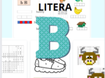 Karty pracy litera B ćwiczenia dla przedszkolaków, zerówki