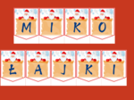 MIKOŁAJKI – Mikołaj – Boże Narodzenie – GIRLANDA - biblioteka – świetlica – przedszkole – gazetka – wersja 2