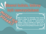 Gazetka na Dzień Edukacji Narodowej Znani nauczyciele