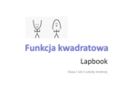 Lapbook – Funkcja kwadratowa klasa I lub II szkoły średniej PROJEKT