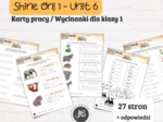 Materiały do Shine On! 1 Unit 6 – Animals - karty pracy - wklejki/wycinanki