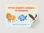 Gra edukacyjna - dopasuj elementy. Zwierzęta i ich środowisko