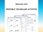 Together 6 Welcome Unit Vocabulary Acitvities