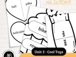 Słówka Na Słodko - Zestaw 3 gier edukacyjnych do nauki słownictwa z "Shine on 1" Unit 3 - Cool Toys