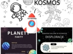 Dzień Kosmosu- 2 kolorowanki XXL (2x 9 a4), 4 infografiki dotyczące kosmosu, fotobudka