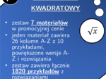 Pierwiastek kwadratowy | matematyka | zestaw promocyjny
