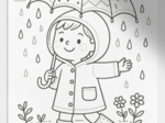 Kolorowanki tematyczne: „Deszczowy dzień”