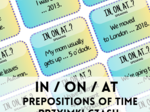 IN / ON / AT - przyimki czasu - prepositions of time - 80 speaking cards - mówienie - A2 - B1 - E8 - matura - angielski