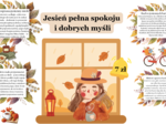 Gazetka „Jesień pełna spokoju i dobrych myśli”|1 duży plakat w komplecie| 27 stron do druku| rozmiar A 4 i mniejszy
