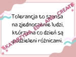 Tolerancja - plakaty z cytatami i aforyzmami