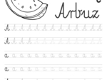 Nauka pisania literek po śladzie