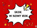 Gazetka motywacyjna "Skok w Nowy Rok".