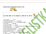 Uzupełnianie zdań odpowiednimi przyimkami - TRENING PRZED EGZAMINEM ÓSMOKLASISTY