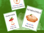 JABŁKA - Grafiki z podpisami, sylaby, podział na samogłoski i spółgłoski