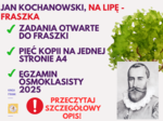✍️ Jan Kochanowski, Na lipę – fraszka, egzamin ósmoklasisty, zadania ✔️
