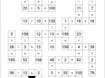 Krzyżówki matematyczne- zestaw 111 sztuk! Dodawanie, odejmowanie, mnożenie, dzielenie, tabliczka mnożenia