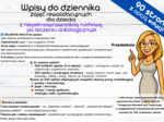 Wpisy do dziennika zajęć rewalidacyjnych dla dziecka z niepełnosprawnością ruchową po leczeniu onkologicznym