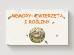 Memory z gatunkami zwierząt i roślin. Rośliny, zwierzęta, owady.