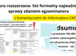 Matura rozszerzona- list formalny zdaniem egzaminatora z komentarzem do Informatora CKE, powtórka do matury