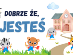 Gazetka szkolna/ozdoba na rozpoczęcie roku szkolnego- "Dobrze, że jesteś" + dodatkowe elementy dekoracyjne