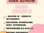 DZIEŃ JĘZYKÓW OBCYCH - STACJE ZADANIOWE, KLASY 4-6, EUROPEJSKI DZIEŃ JĘZYKÓW OBCYCH