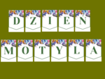 DZIEŃ MOTYLA – girlanda – napis – gazetka – wersja 1