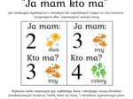 Gra edukacyjno-dydaktyczna „Ja mam… kto ma?” Cyfry od 1 do 10 - 12 kart - (wersja kolorowa)